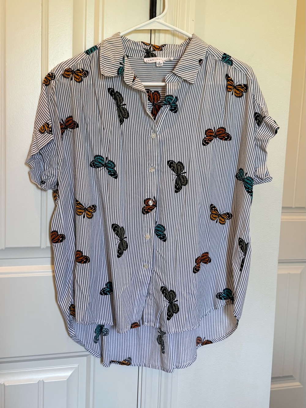 Jane and Delancey Butterfly Button-Down Shirt